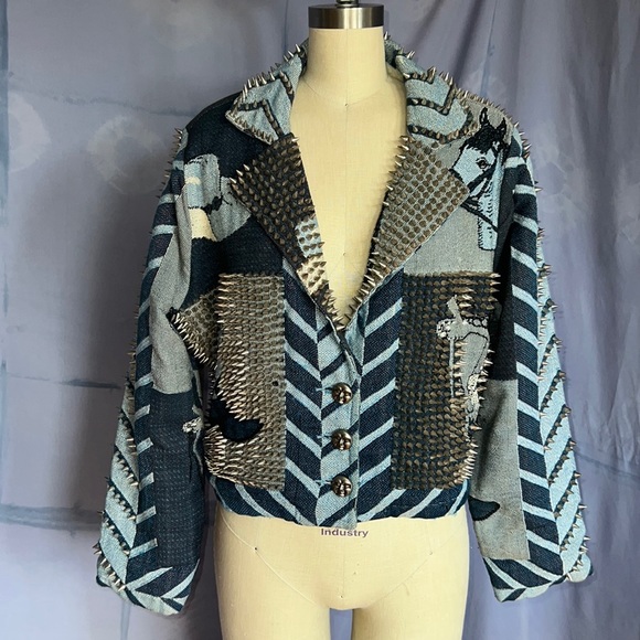 One of a kind studded western jacket - Picture 1 of 6